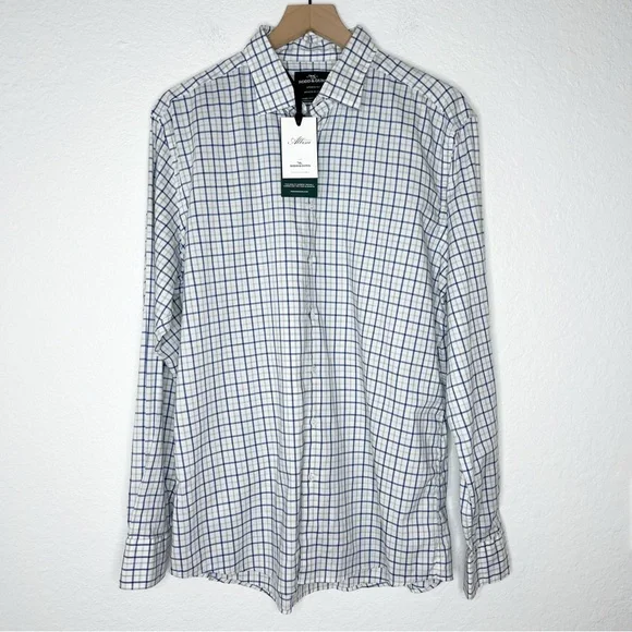 Rodd & Gunn Leefield Long Sleeve Sports Fit Plaid Button Down Shirt size XL NWT - Picture 1 of 11